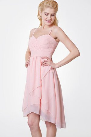 A-Linie plissiertes romantisches schlichtes Brautjungfernkleid mit kreuz - Bild 4