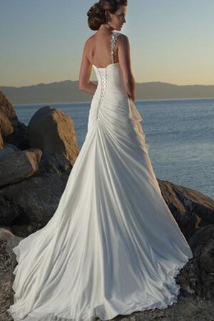 Vestido de Novia de Corte Recto de Playa de Sin mangas de Un sólo hombro de Natural - Foto 2