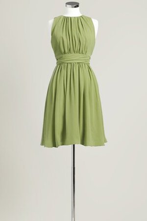 Vestido de Dama de Honor de Corte-A de Sin mangas de Corto de Joya - Foto 15