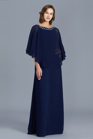 Robe mère de mariée de fourreau avec perle haute qualité en chiffon naturel - Photo 5