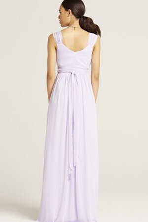 V-Ausschnitt Chiffon prächtiges Brautjungfernkleid mit gekappten Ärmeln - Bild 12
