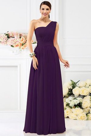 Ärmelloses Empire Taille Prinzessin Ein Träger Brautjungfernkleid aus Chiffon - Bild 13