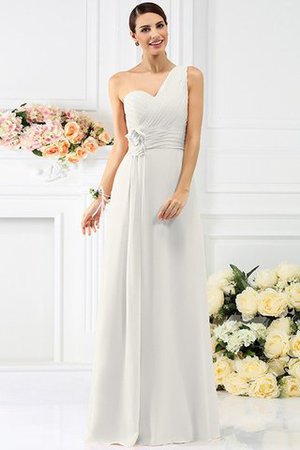 Empire Taille Prinzessin Reißverschluss Bodenlanges Brautjungfernkleid mit Plissierungen - Bild 16