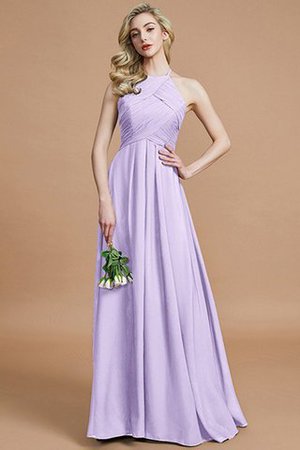 Natürliche Taile Prinzessin Reißverschluss Gerüschtes Bodenlanges Brautjungfernkleid - Bild 24