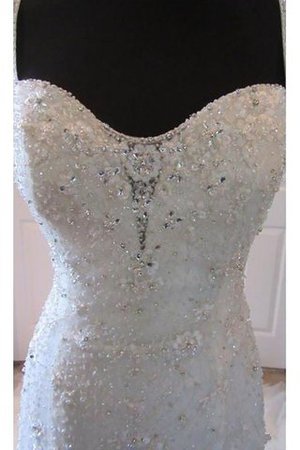 Ärmelloses Gericht Schleppe Meerjungfrau Prächtiges Brautkleid aus Tüll - Bild 3