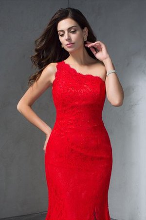 Ärmelloses ein Träger Meerjungfrau Anständiges Abendkleid mit Bordüre - Bild 5