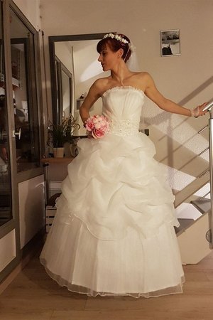 Junoesque Formelles Romantisches Bodenlanges Brautkleid mit Falte Mieder - Bild 1