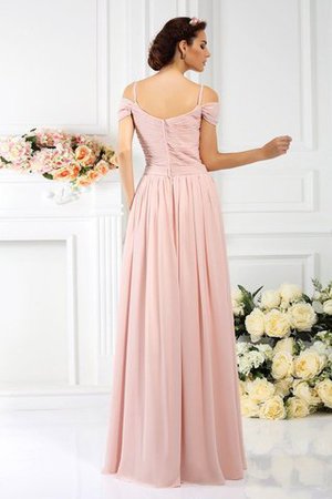 Chiffon Drapiertes Anständiges Bodenlanges Brautjungfernkleid mit Empire Taille - Bild 30