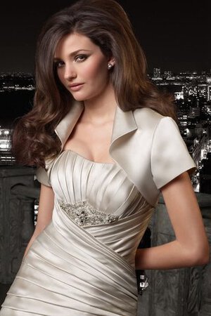 Satin trägerloser Ausschnitt Meerjungfrau pick up bodenlanges Brautkleid - Bild 3