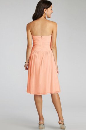 Chiffon trägerloser Ausschnitt gerüschtes mini Brautjungfernkleid mit kreuz - Bild 19