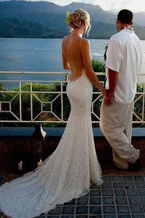 Ehrenvoll Sexy Informelles Brautkleid mit Offenen Rücken mit Rüschen - Bild 3