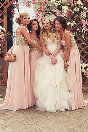Vestido de Dama de Honor de Corte princesa de Natural de Sin mangas de Fantástico - Foto 2