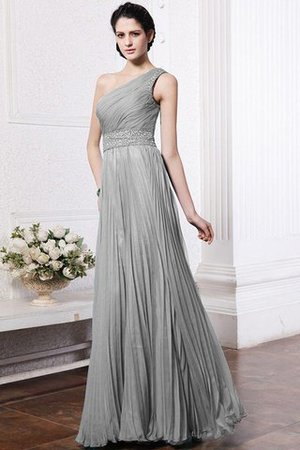 Ein Träger Enges Reißverschluss Plissiertes Bodenlanges Brautjungfernkleid - Bild 26