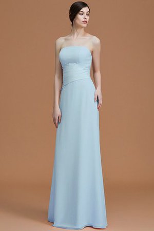 Natürliche Taile Trägerlos A Linie Gerüschtes Prinzessin Brautjungfernkleid - Bild 24