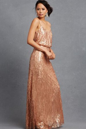 Robe demoiselle d'honneur longue eclaté chic bandouliere spaghetti ligne a - Photo 5