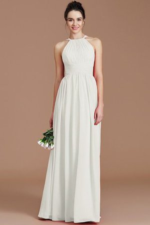 Normale Taille A-Linie Prinzessin Gerüschtes Bodenlanges Brautjungfernkleid - Bild 20