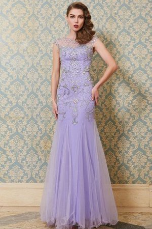 Ärmellos Normale Taille Meerjungfrau Stil Anständiges Bodenlanges Abendkleid - Bild 4