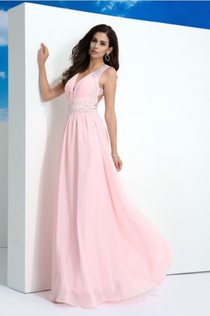 A Linie Ärmelloses Breiter Träger Bodenlanges Formelles Abendkleid - Bild 5