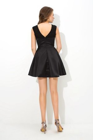 Vestido de Cóctel de Corte princesa de Corte-A en Satén de Natural de Corto - Foto 2