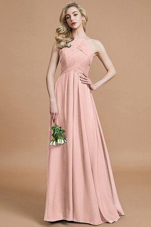Natürliche Taile Prinzessin Reißverschluss Gerüschtes Bodenlanges Brautjungfernkleid - Bild 25