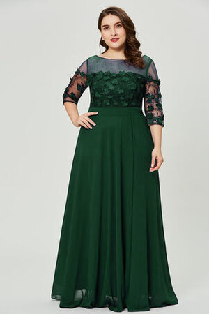 3 /4 Länge Ärmeln Wunderbar Sittsames Bodenlanges Luxus Abendkleid - Bild 2