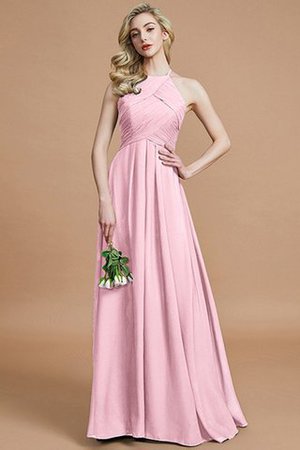 Natürliche Taile Prinzessin Reißverschluss Gerüschtes Bodenlanges Brautjungfernkleid - Bild 27