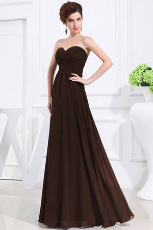 Reißverschluss Plissiertes A-Linie Drapiertes Bodenlanges Brautjungfernkleid - Bild 6