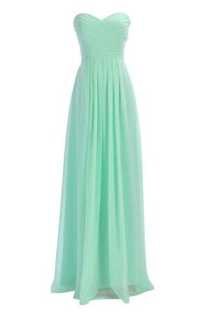 Robe demoiselle d'honneur ligne a entrecroisé longueur au ras du sol manche nulle avec chiffon - Photo 1