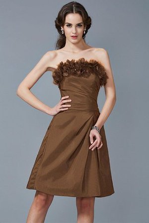 Robe demoiselle d'honneur facile en taffetas de fourreau de bustier fermeutre eclair - Photo 4