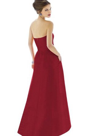 Trägerloser Ausschnitt A-Line vorn kurz hinten lang Brautjungfernkleid mit Tasche - Bild 4