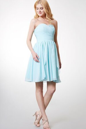 Robe demoiselle d'honneur facile plissage manche nulle avec zip avec gradins - Photo 4