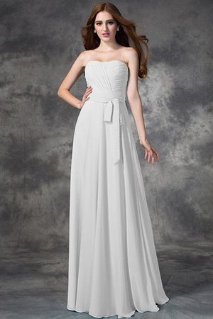 Normale Taille A-Line Chiffon Bodenlanges Anständiges Brautjungfernkleid - Bild 19