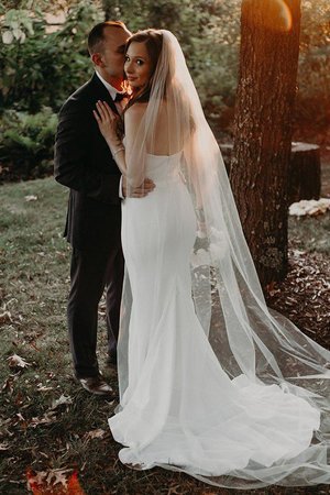 Robe de mariée en satin charme au bord de la mer collant longue - Photo 2