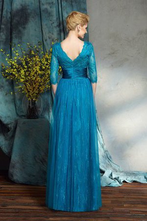 Natürliche Taile Prinzessin A Linie Bodenlanges Brautmutterkleid mit Applike - Bild 2