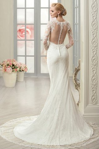 Vestido de Novia de Abalorio de Escote con cuello Alto de Apliques de Cola Corte - Foto 2