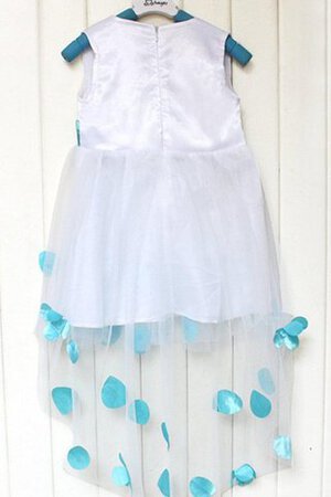 Tüll Empire Taille A-Line Blumenmädchenkleid mit gekappten Ärmeln mit kreuz - Bild 3