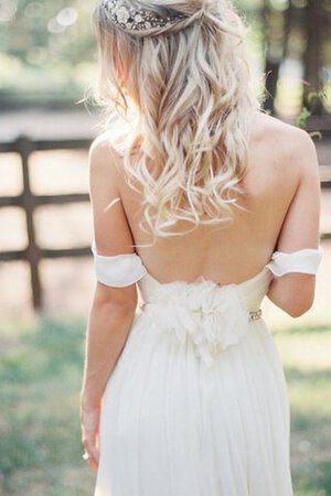 Moderno Vestido de Novia de Escote con Hombros caídos de Playa de Manga tapada de Largo - Foto 2