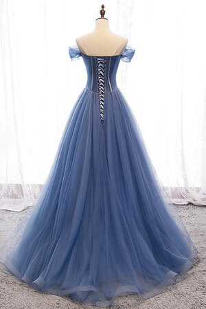 Robe de bal glamour en tulle ligne a avec perle modeste - Photo 3