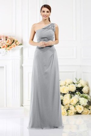 One Schulter Enges Ärmelloses Anständiges Brautjungfernkleid mit Reißverschluss - Bild 26