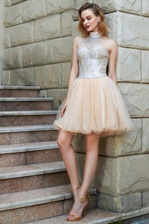 Vestido de Fiesta de Corte princesa de Corto de Escote halter de Cremallera - Foto 4