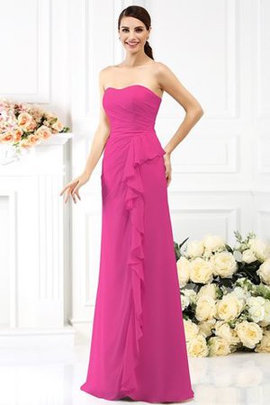 Chiffon Herz-Ausschnitt Plissiertes Formelles Bodenlanges Ballkleid - Bild 11