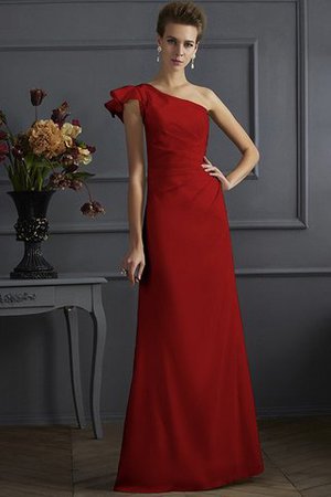 Plissiertes Ärmellos Etui Normale Taille Brautjungfernkleid aus Elastischer gewebter Satin - Bild 22