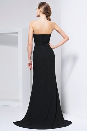 Robe de soirée longue de sirène avec zip avec chiffon avec sans manches - Photo 2