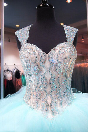 Robe de quinceanera avec lacets avec cristal fait main col en reine distinguee - Photo 4