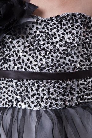 Robe de cocktail avec gradins haut bas col ras du cou de lotus d'épaule asymétrique - Photo 3