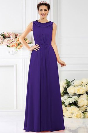 Boot-Ausschnitt Chiffon Reißverschluss Prinzessin Bodenlanges Brautjungfernkleid - Bild 23