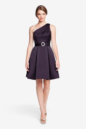 Plissiertes Ein Schulter mini Brautjungfernkleid - Bild 9