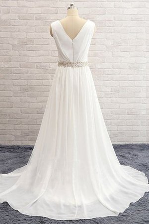 Elegante Vestido de Novia de Corte-A de Abalorio de Escote en V - Foto 4