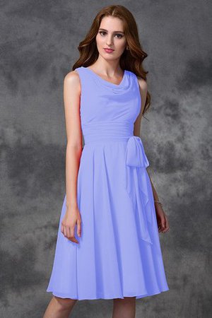 Abito da Damigella Naturale Principessa in Chiffon A-Line Cerniera - Foto 16