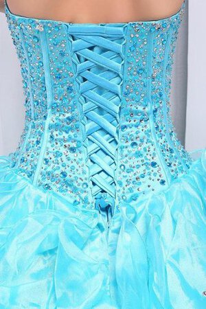 Duchesse-Linie Herz-Ausschnitt Tüll Ärmelloses trägerlos bodenlanges Jugendweihekleid - Bild 8